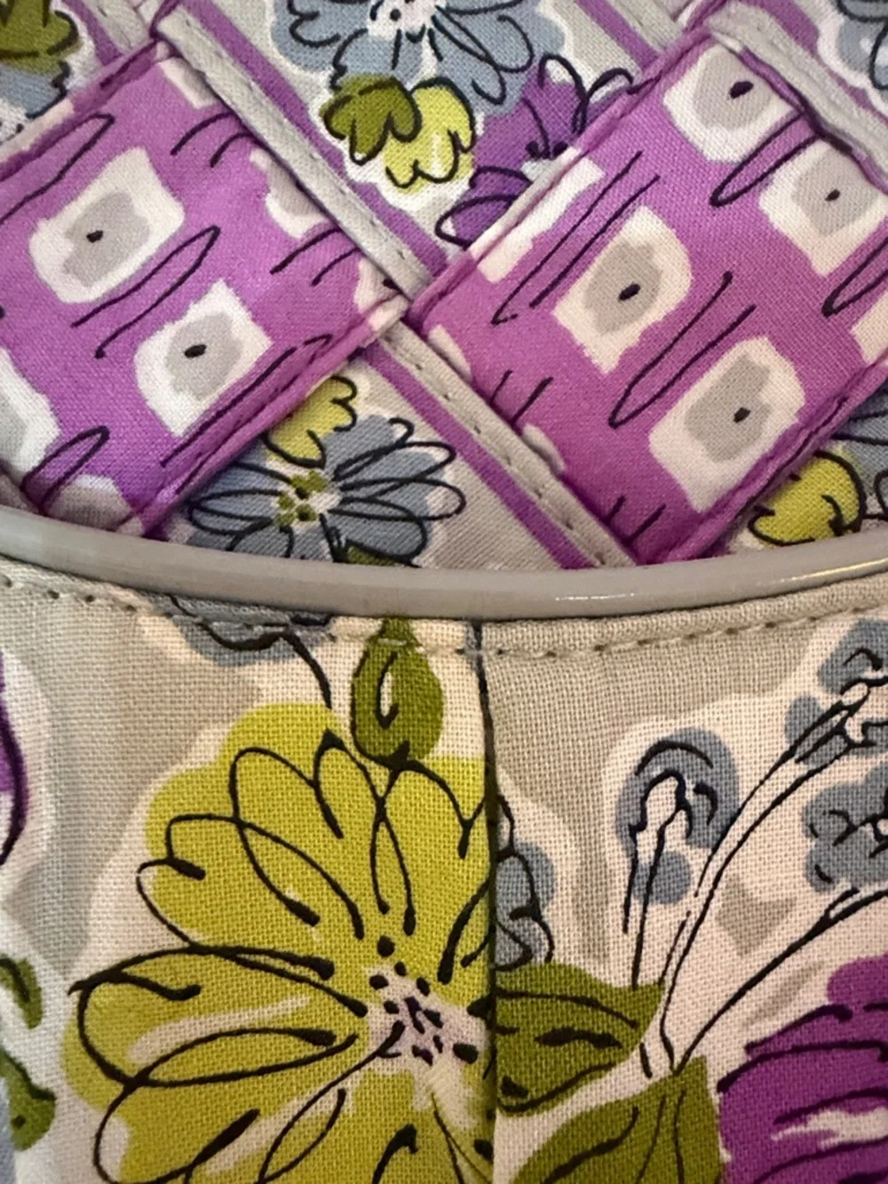Vera Bradley”Watercolor” Bowler Satchel Bag -Retired Floral Pattern EUC